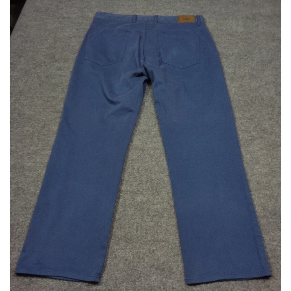 Peter Millar Pants Adult 33x28 Blue Signature Sateen Five Pocket Chino Mens